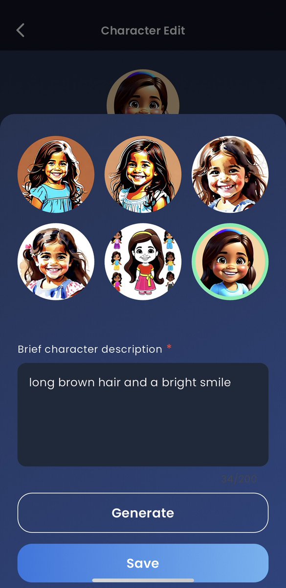 Super fun and easy to make your child’s character in the #fefyfo app.  Simply answer a few questions and provide a brief description to see a list of avatars.  Add their friends, loved ones or even pets to personalized the stories even further!  #toddler, #bedtimestories