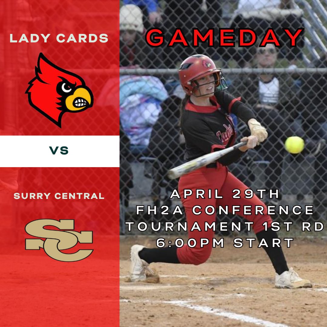 Good luck to @ESH_Softball as they host Surry Central in the 1st Rd of the Foothills 2A Conference Tournament. Gametime is set for 6pm. Go Cards!