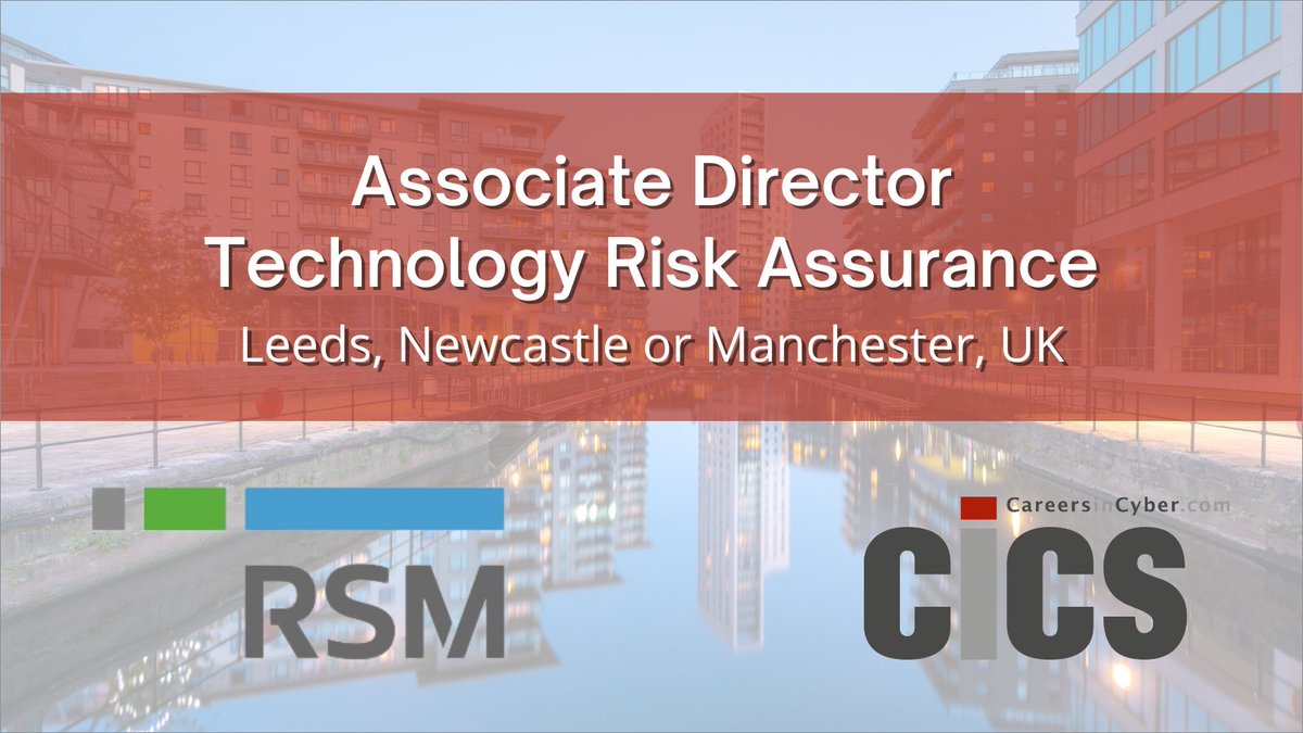 Are you passionate about emerging technology, cyber, change, and risk management in the financial services sector? Join @RSMUK as Associate Director - Technology Risk Assurance in Leeds, Newcastle or Manchester (UK). Apply by 11th May: eu1.hubs.ly/H08Sj970