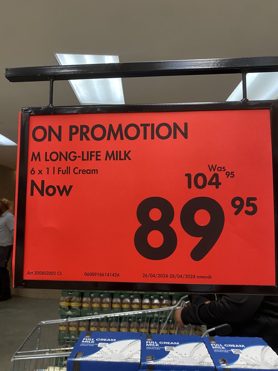 Long life milk at Makro. 

#SpecialsByMo