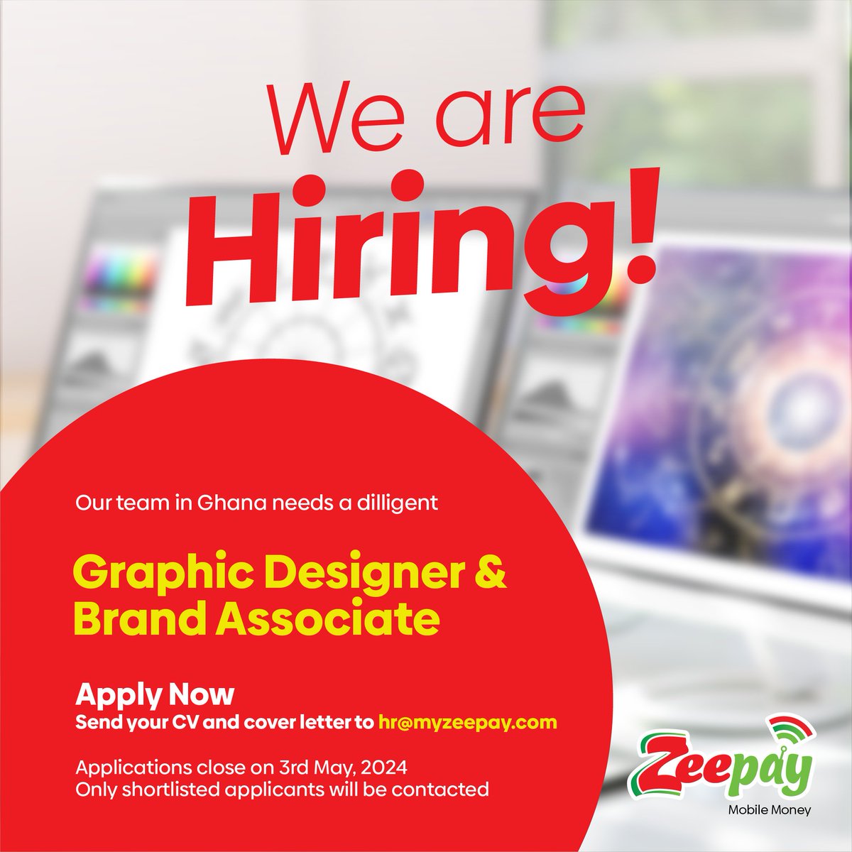 Join our team in Ghana and start a fulfilling career as a Graphic Designer and Brand Associate! Only shortlisted applicants will be contacted. Apply today! #hiring #joinourteam