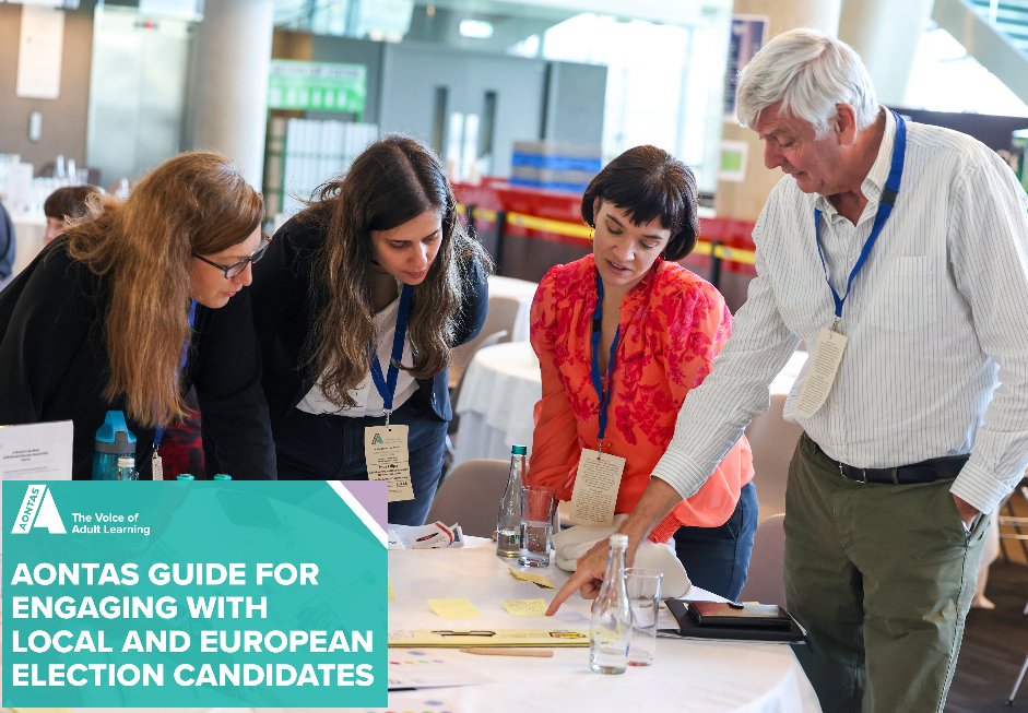 Today is 'National Voter Registration Day' 🗳 The new 'AONTAS Guide for Engaging with Local and European Candidates' has all the information and tips you need to have your voice heard ahead of June elections. Download our guide here: 📑 bit.ly/44iEpZw