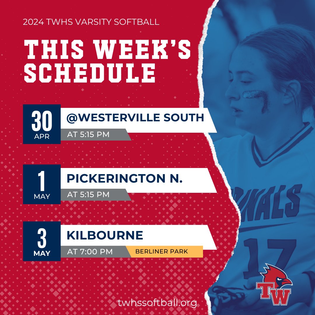 This week we've got Westerville South on Tuesday, a rumble at Pickerington North on Wednesday, and then the BIG one – a Friday night throwdown under the lights at Berliner Park against our crosstown rivals, Worthington Kilbourne! Let's make this last week legendary!