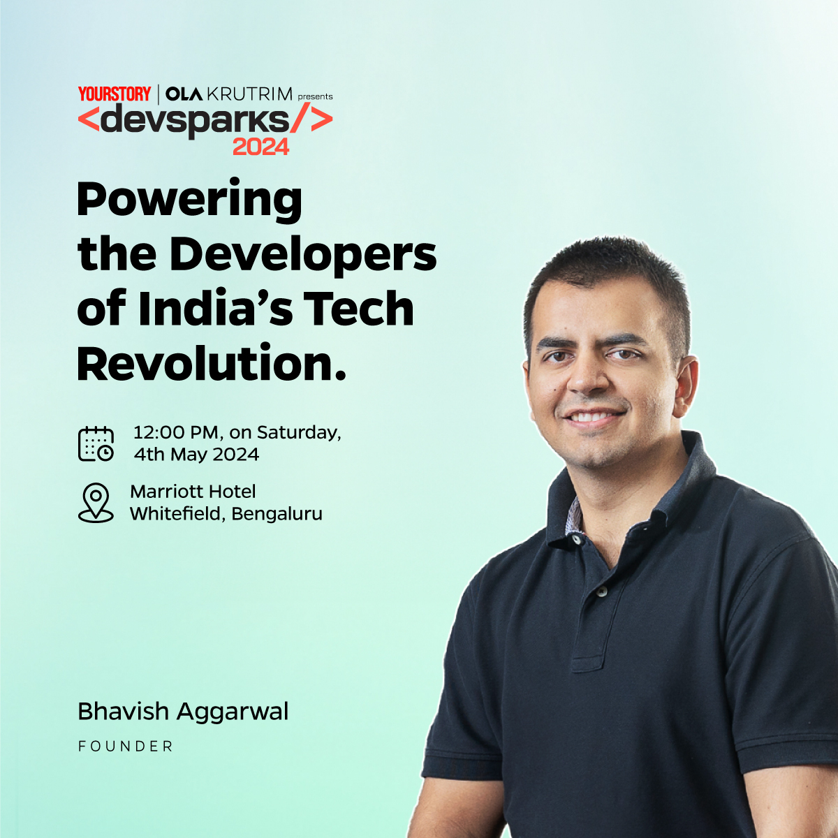 #Developers, it’s time to build in #India, for the world. Join us as we unveil game-changing tools & big reveals that will empower our developer community like never before. 🛠️✨

Ola Krutrim presents DevSparks
4th May 2024
12:00 PM, Saturday

Click Here to Register 👉…