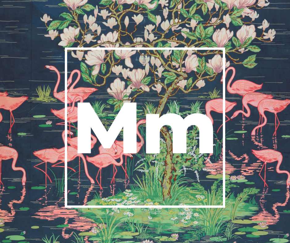 M is for Magnolias & Flamingoes
A screen-printed cotton chintz from 1979.
#textiles #design #fabrics #interiors #furnishing