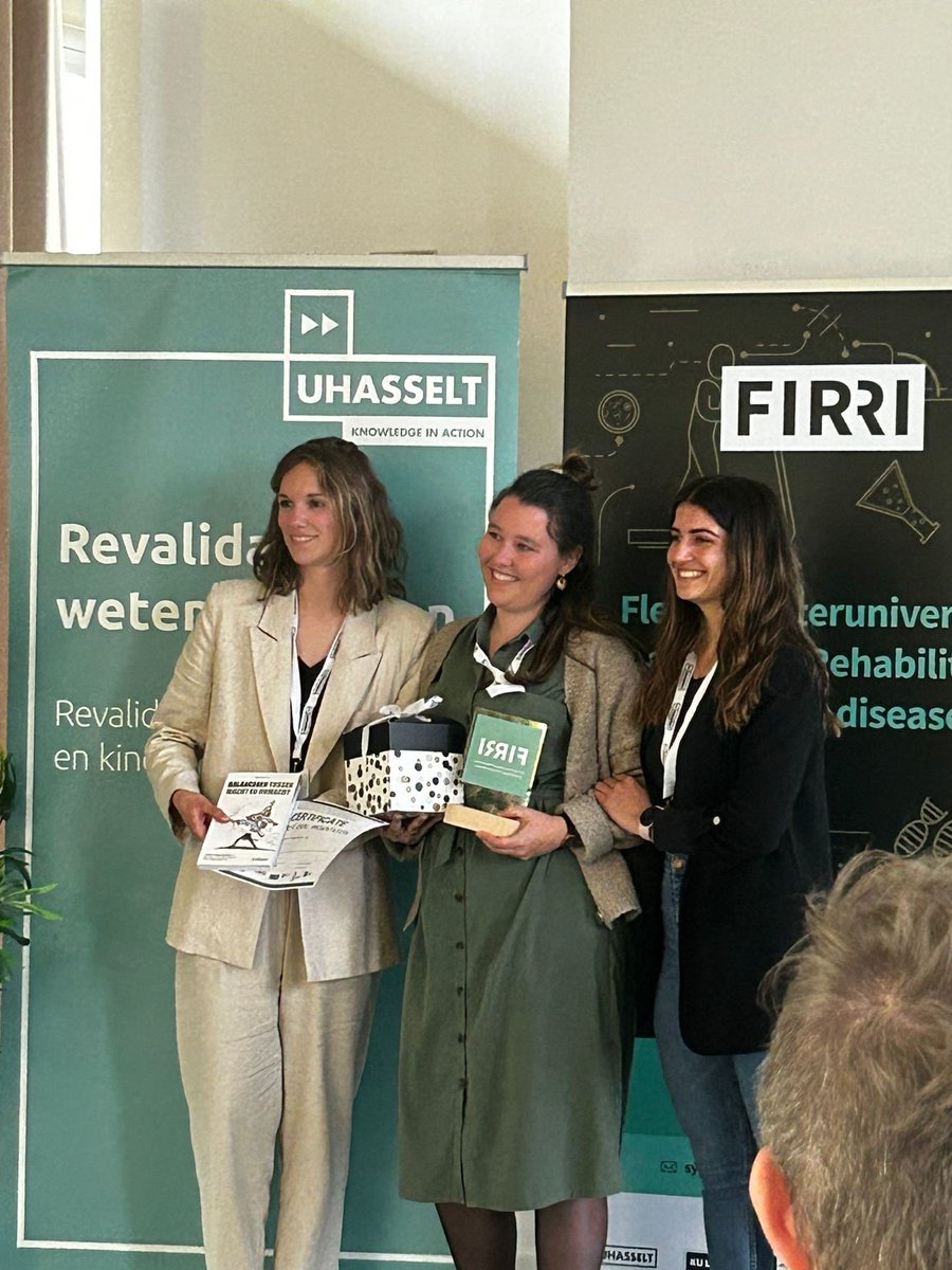 Last friday I presented my work: "associations bewteen parental and child #physicalactivity behaviour in youth with #CysticFibrosis" and I am proud to have won the “Audience award” at the 2024 congress of <a href="/FIRRI_Flanders/">FIRRI</a>