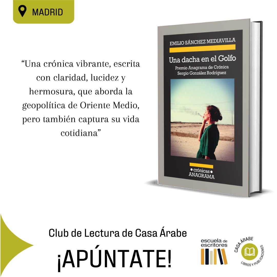 📚'Una Dacha en el Golfo' es otro de los libros que leeremos juntos en nuestro Club de Lectura junto con @deescritores. ¿Te apetece leerlo con nosotros y comentarlo? Entonces no dudes en apuntarte a nuestro club de lectura. 📌Más información aquí: casaarabe.es/private/nbardi…