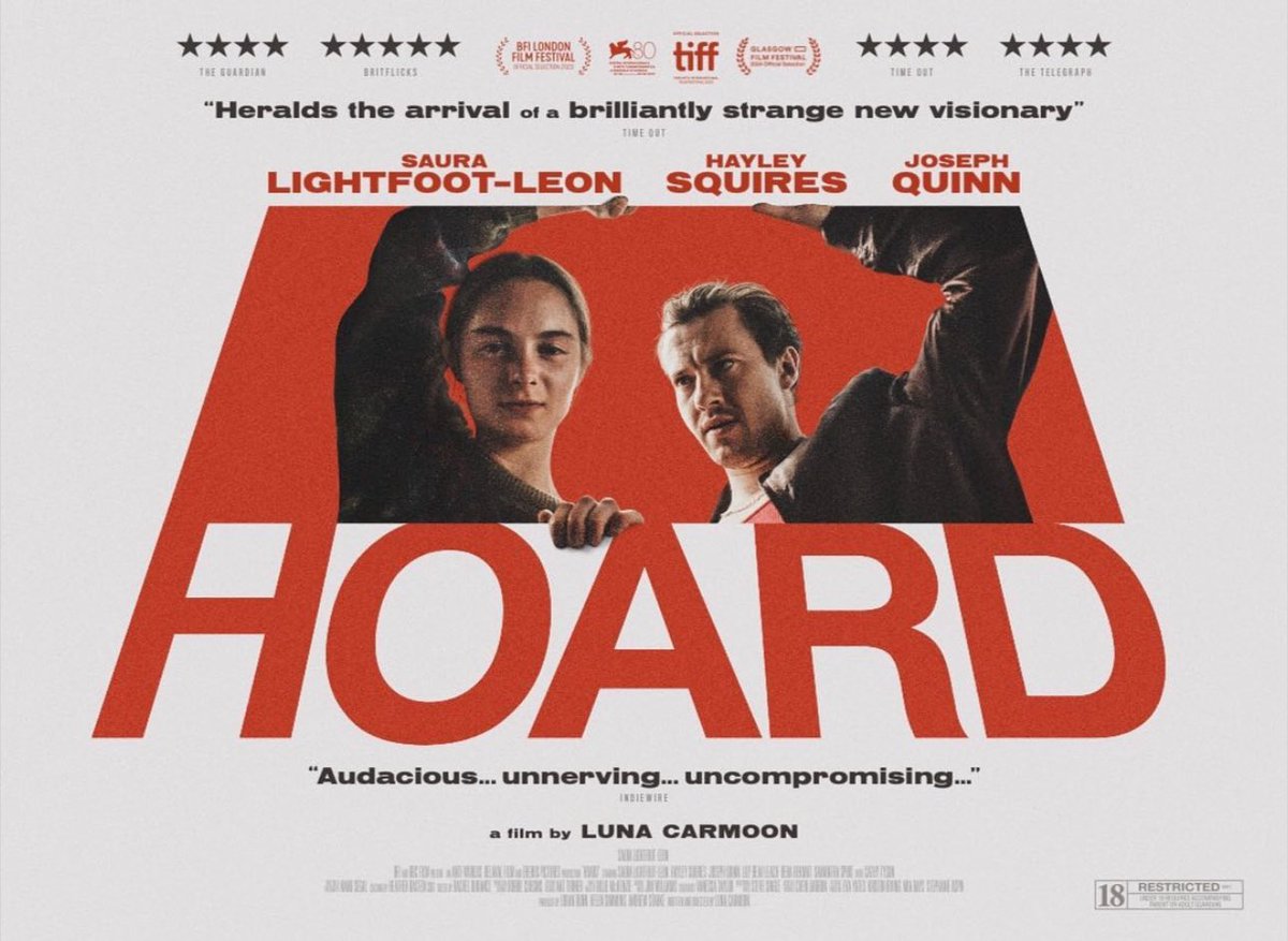 The poster for Luna Carmoon's ‘HOARD’ starring Saura Lightfoot-Leon, Joseph Quinn and Hayley Squires has been released. In UK and Irish theaters May 17.