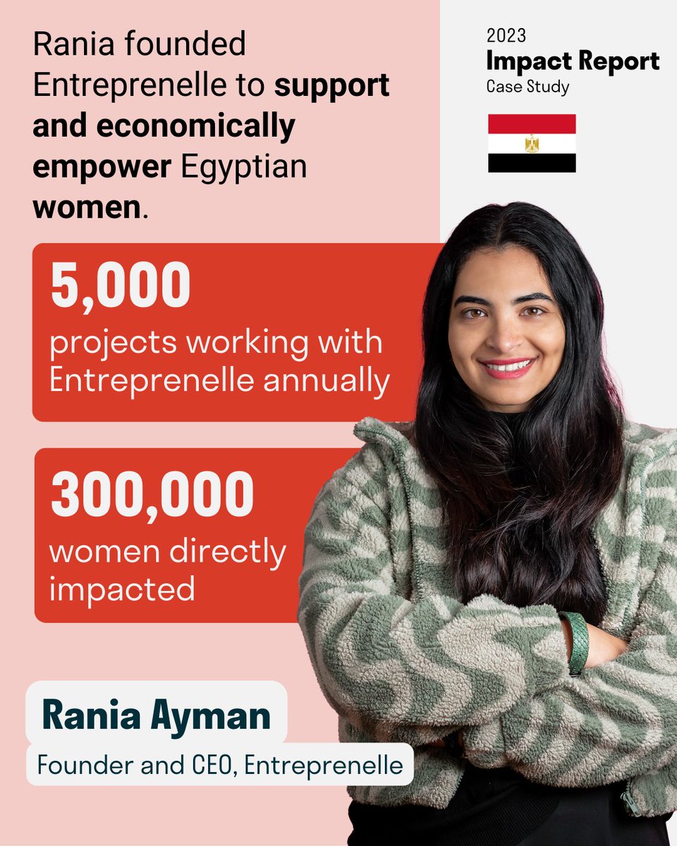 Education ➕ Entrepreneurship 🟰 Empowered women in Egypt 🇪🇬 Globally, 129 million girls are out of school, as a result of which their labour force participation rate is just under 47%. Our Ambassador @iraniaayman founded @EntreprenelleME, which supports and empowers Egyptian…