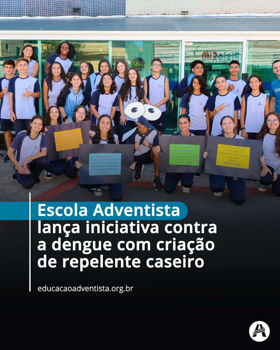 A Escola Adventista de Serra implementou um projeto inovador que inclui a produção de um repelente caseiro, atividades de conscientização e a distribuição gratuita do produto na comunidade.

Leia mais no Blog 📲 [ bit.ly/BLOGEA2904 ] 💙  #educacaoadventista #dengue