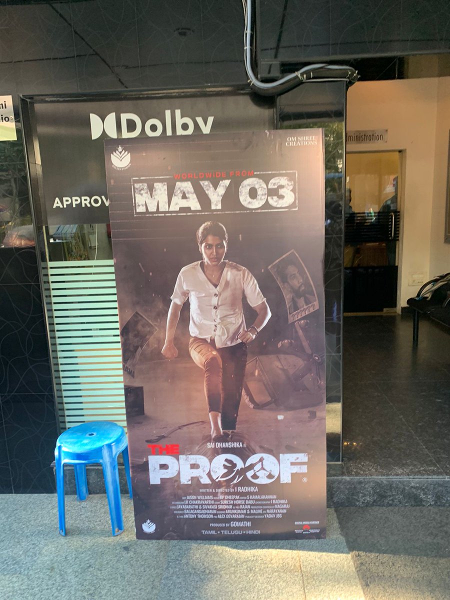 All set for the grand audio launch #TheProof ! #TheProofFromMay3 Starring : @saidhanshika Directed By @Radhika_master Produced By @GomathiSathyaa @GOLDENSTUDIOS23 @alexappu8 @Riythvika @ashokactor @murukku_meesaya