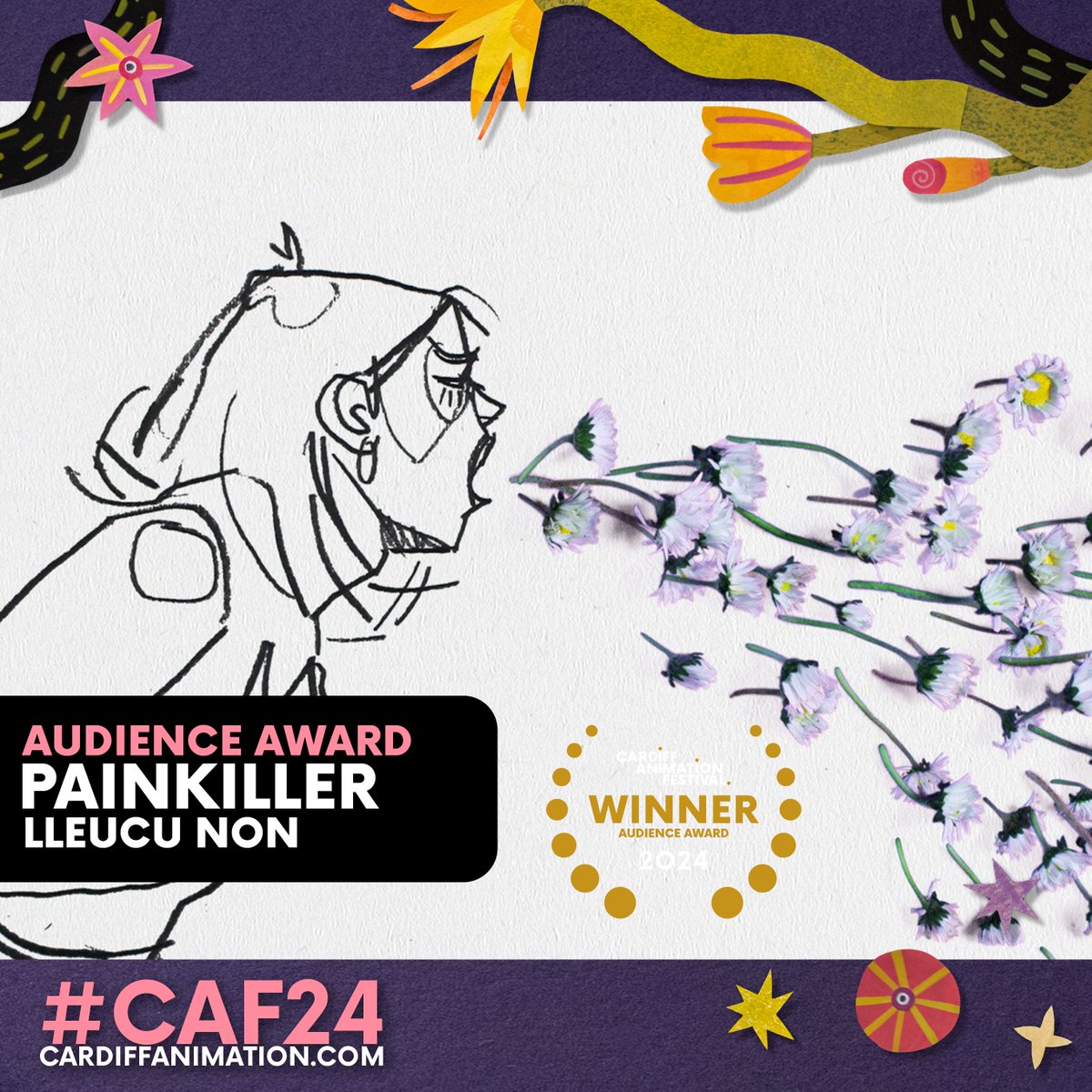 The winner of the #CAF24 Audience Award is Painkiller by Lleucu Non!

Congratulations! See Painkiller online until 12 May in the Home Grown programme! ✨