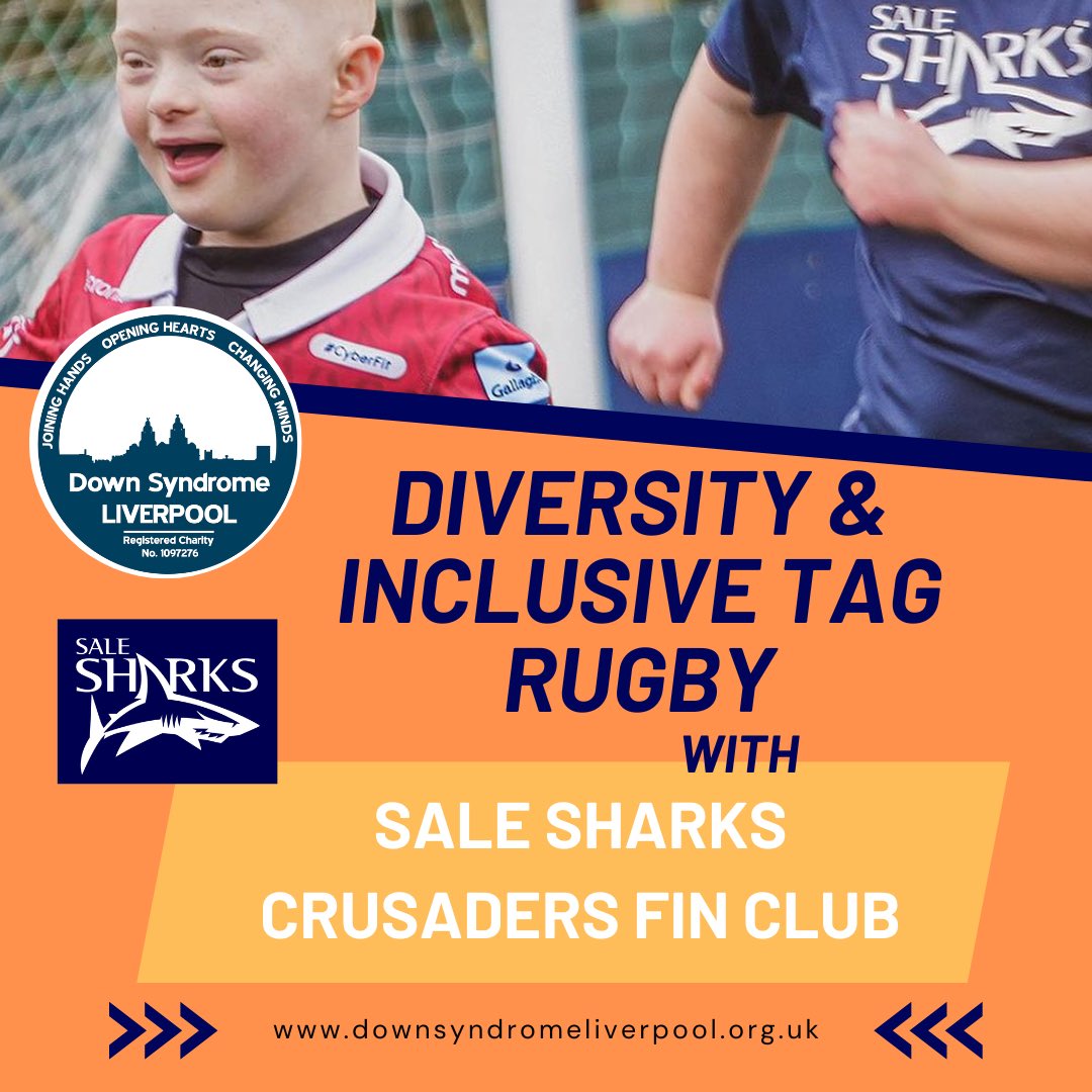 Did you know that there was disability and inclusive tag rugby nearby? @SaleSharksRugby has reached out to let you know, if you enjoy rugby and want to get involved you can do! More info can be found on our Insta or FB. #downsyndromeliverpool #downsyndrome #downsyndromerugby