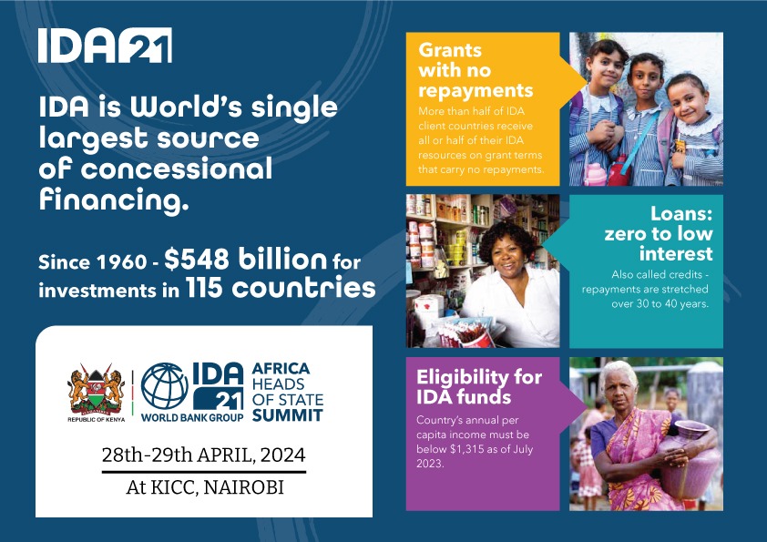 IDA21 IDA is the world's single largest source of concessional financing. #idaworks #ida21nairobi #kenya