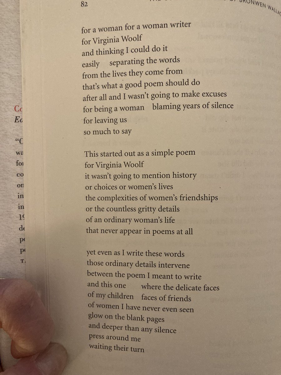 Day 29 is Bronwen Wallace’s “A Simple Poem for Virginia Woolf.” Wallace is one of my poetic influences and I love her long, lyrical, personal narrative poems.❤️✨❤️ #TodaysPoem