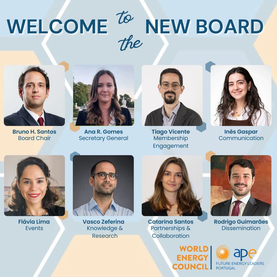 Ano de renovação nos nossos <a href="/FEL_PT/">Future Energy Leaders Portugal</a> , com a nomeação de uma nova Direcção!

Damos as boas-vindas à nova Board #FELPT, com a certeza da continuidade do trabalho de exclência realizado até agora. 
Estamos cá para avançar convosco! 🙌

#energia <a href="/mulheresenergia/">Mulheres na Energia</a>  #energy <a href="/WECouncil/">World Energy Council</a>