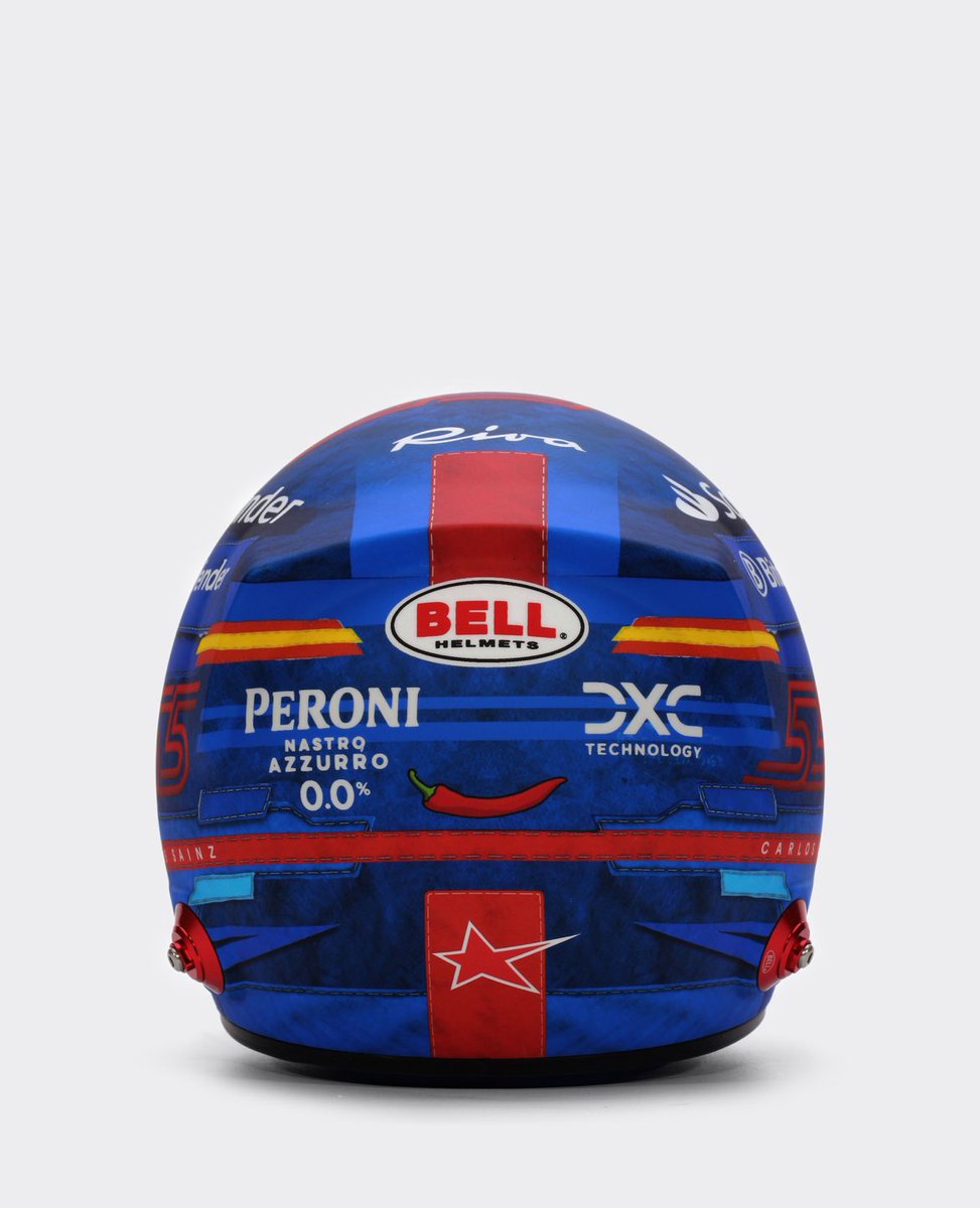 El casco que llevará Carlos Sainz en el Gran Premio de Miami 👀💙.

#F1 #F1Sprint #MiamiGP