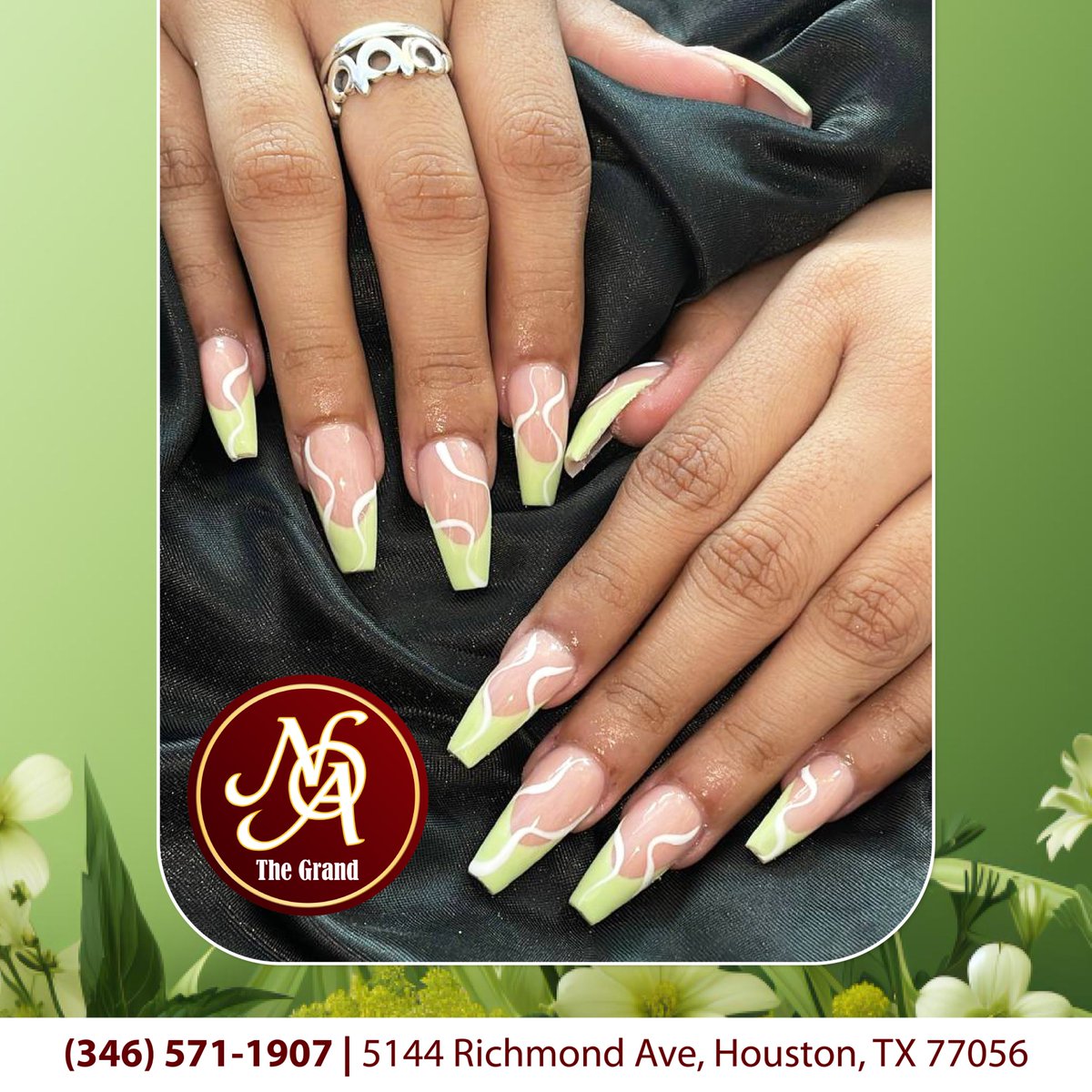 Who needs complicated nail art? A few swirls can make your nails one-of-a-kind!🌼✨
#thegrandnailsofamerica #nailsofamerica #nailsalon #nailsalontx #nailsalonhouston #nail #manicure #pedicure #acrylicnails #nailsoftheday #fashion #nails #nail #instanails #nailsdid #nailpro