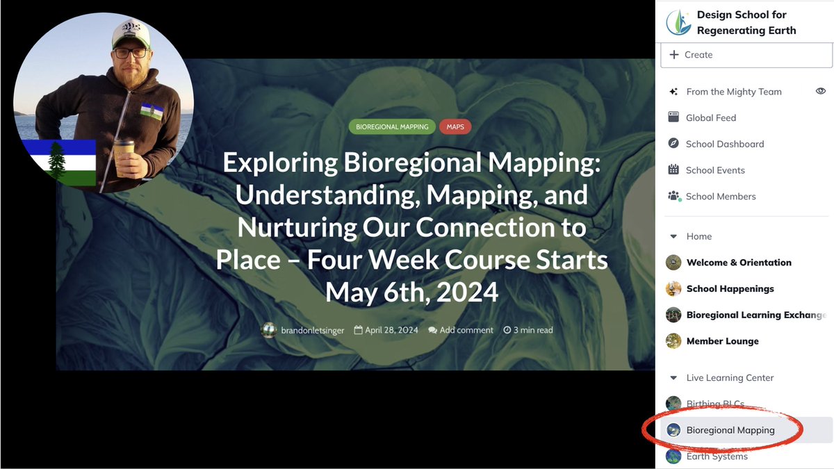 Excited that members of the Design School will get to learn about bioregional mapping with our good friend and collaborator @CascadiaBrandon...