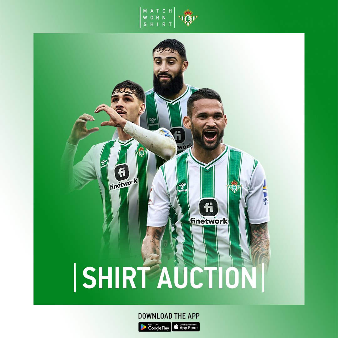 👕🤩🆒 Get one of the shirts worn and signed by our players in #ElGranDerbi! ➡ l.matchwornshirt.com/real-betis-1