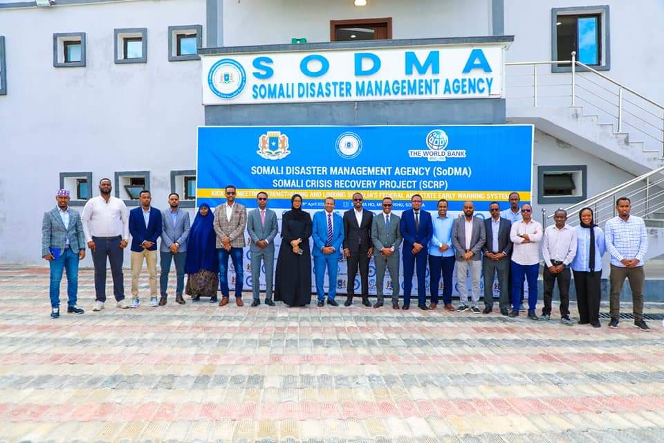 SoDMA Commissioner @MahamuudMoallim launches a pivotal @WorldBank-funded interconnection initiative via @ScrpSomalia, uniting early warning systems across Federal and member states for enhanced disaster risk management.