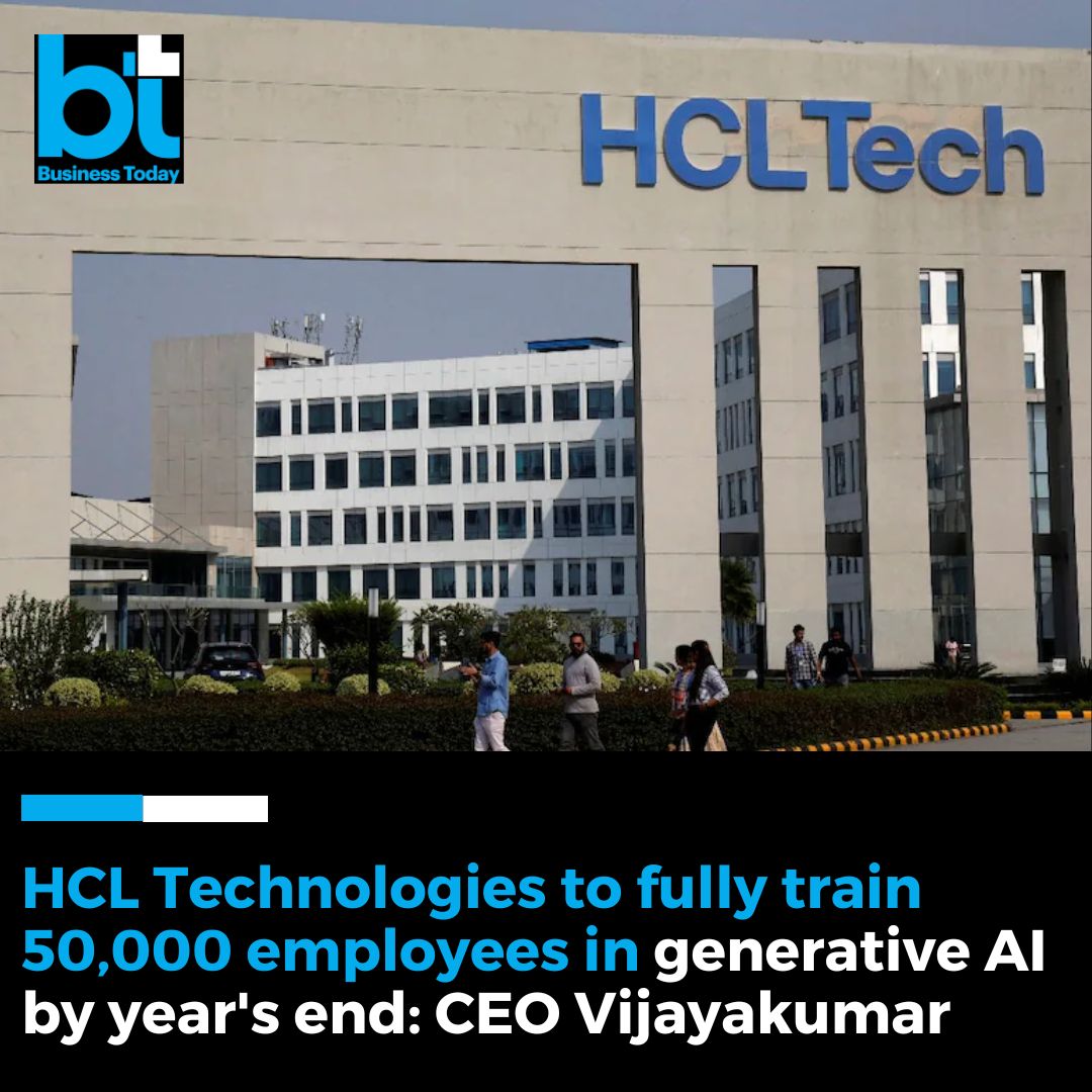 #HCLTechnologies has announced plans to fully train 50,000 of its employees in generative #AI (GenAI) by the end of this year.

➡️ CEO #CVijayakumar claims that #HCLTech, India's third largest IT services provider, has aligned its growth strategy with the emerging trends in AI.…