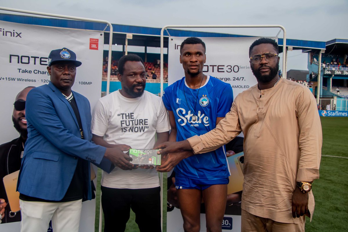 A Stellar Performance from Chibuike Nwaiwu to earn him the “Club Player Of The Match” courtesy of Nigerian Breweries and the “Infinix Man Of The Match” courtesy of @InfinixNigeria #TogetherForVictory