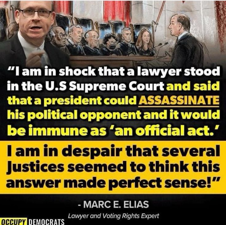 That SCOTUS is corrupt is not news to anyone anymore. That they would consider assassination as an official act should spur all thoughtful Americans to vote democrat Nov 5. To gain supremacy in both houses of Congress would give them a chance to take action to clean up SCOTUS.