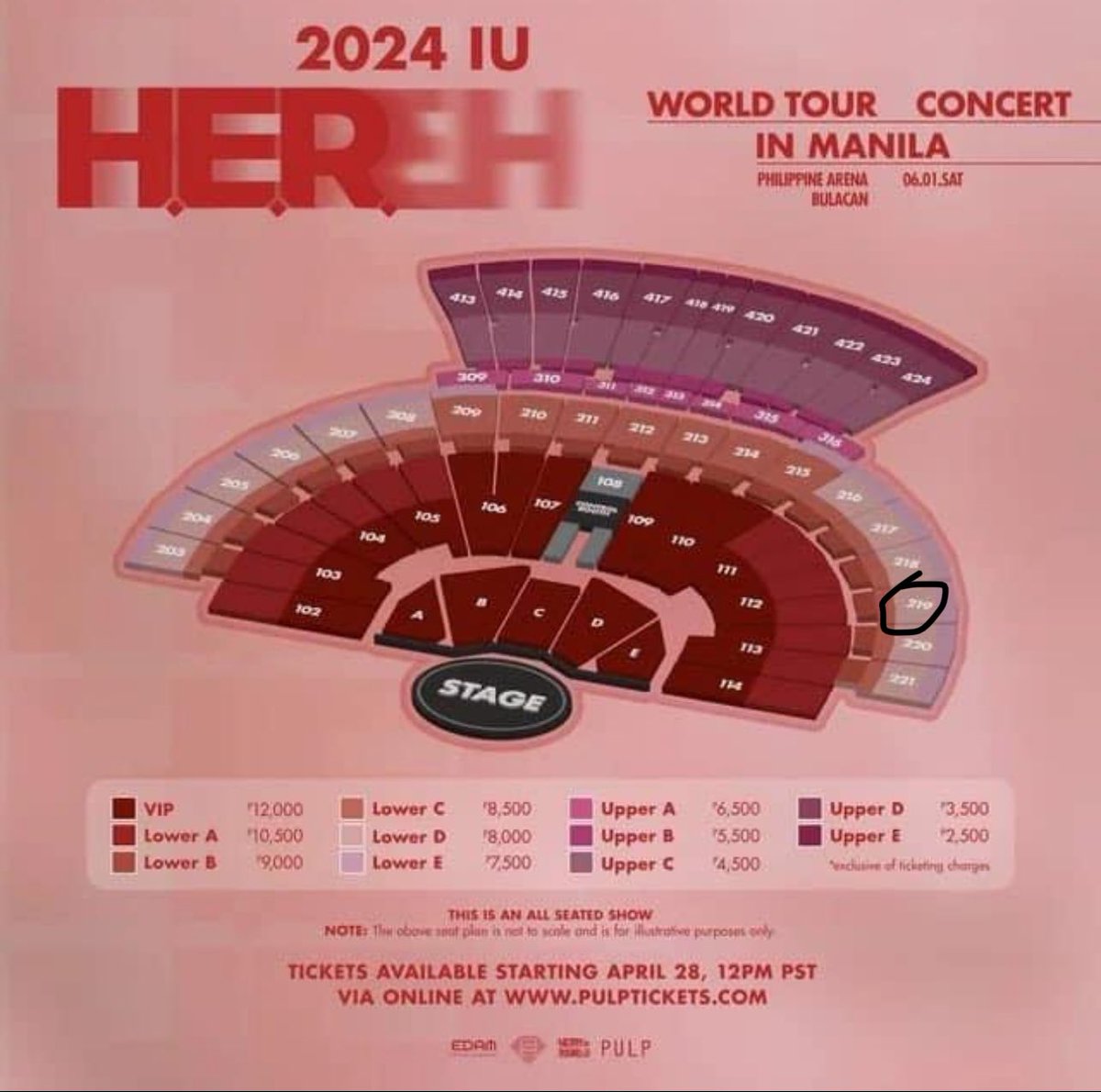 WTS LFB IU HEREH TICKET IN MANILA (1) — can provide authorization letter and ID DM me to avail RFS: extra ticket, got our desired seat