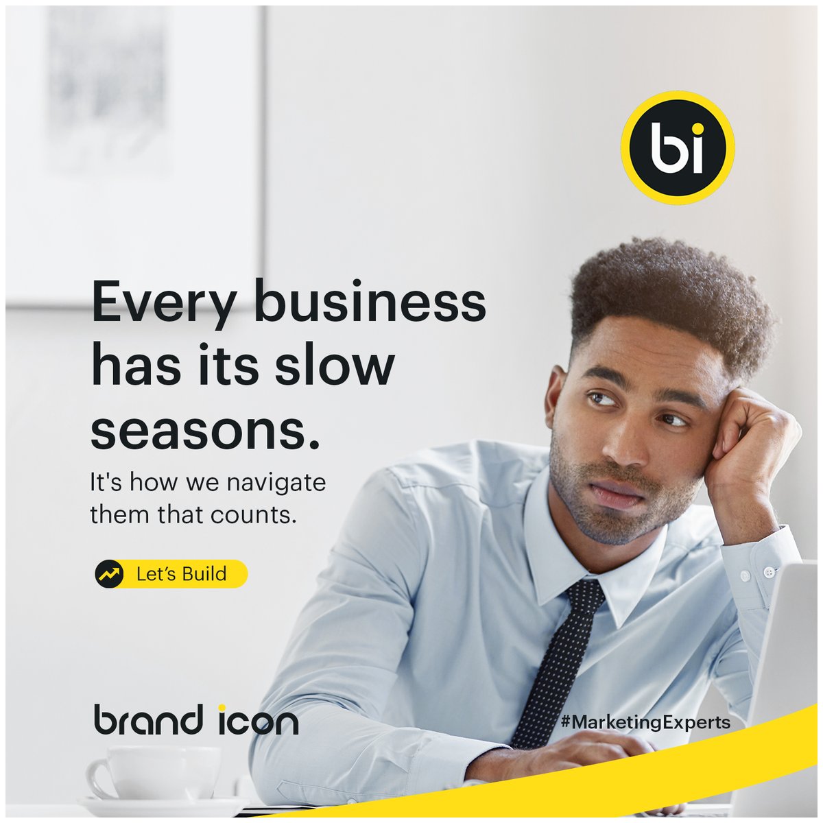In the rhythm of every business, there are moments that test our patience and resilience. But remember, it's not about the slowdown itself, but how we navigate through it that truly matters. 
:
#BusinessResilience #ThriveTogether #BrandIcon #LetsBuild