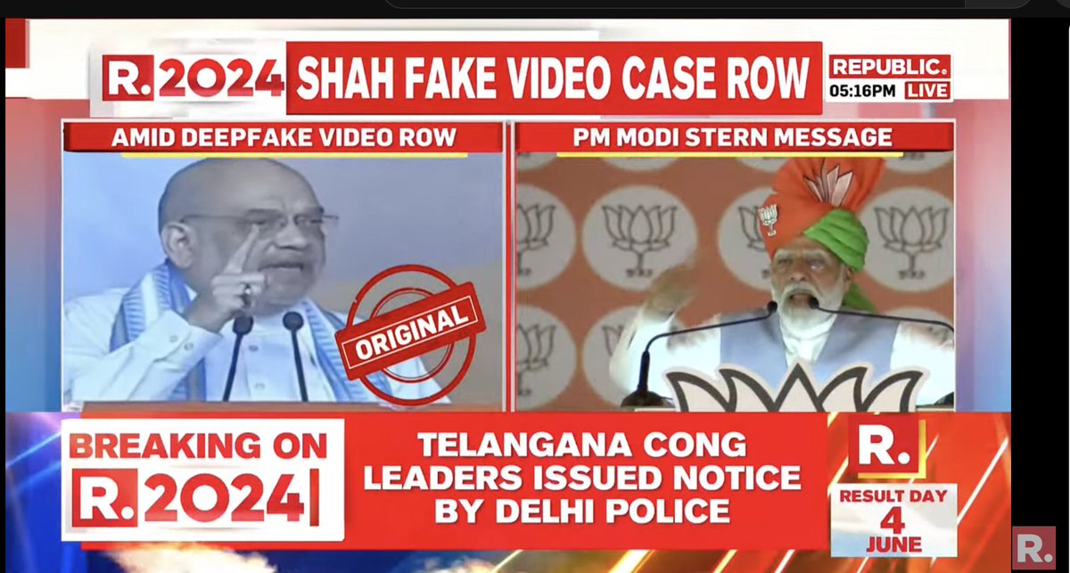 Amit Shah deepfake video row | I urge you to expose those who promote fake videos. Think twice before forwarding these videos. I request the Election Commission to take strict action against them: PM Modi's stern message on deepfake videos from Satara rally

Tune in here to watch…