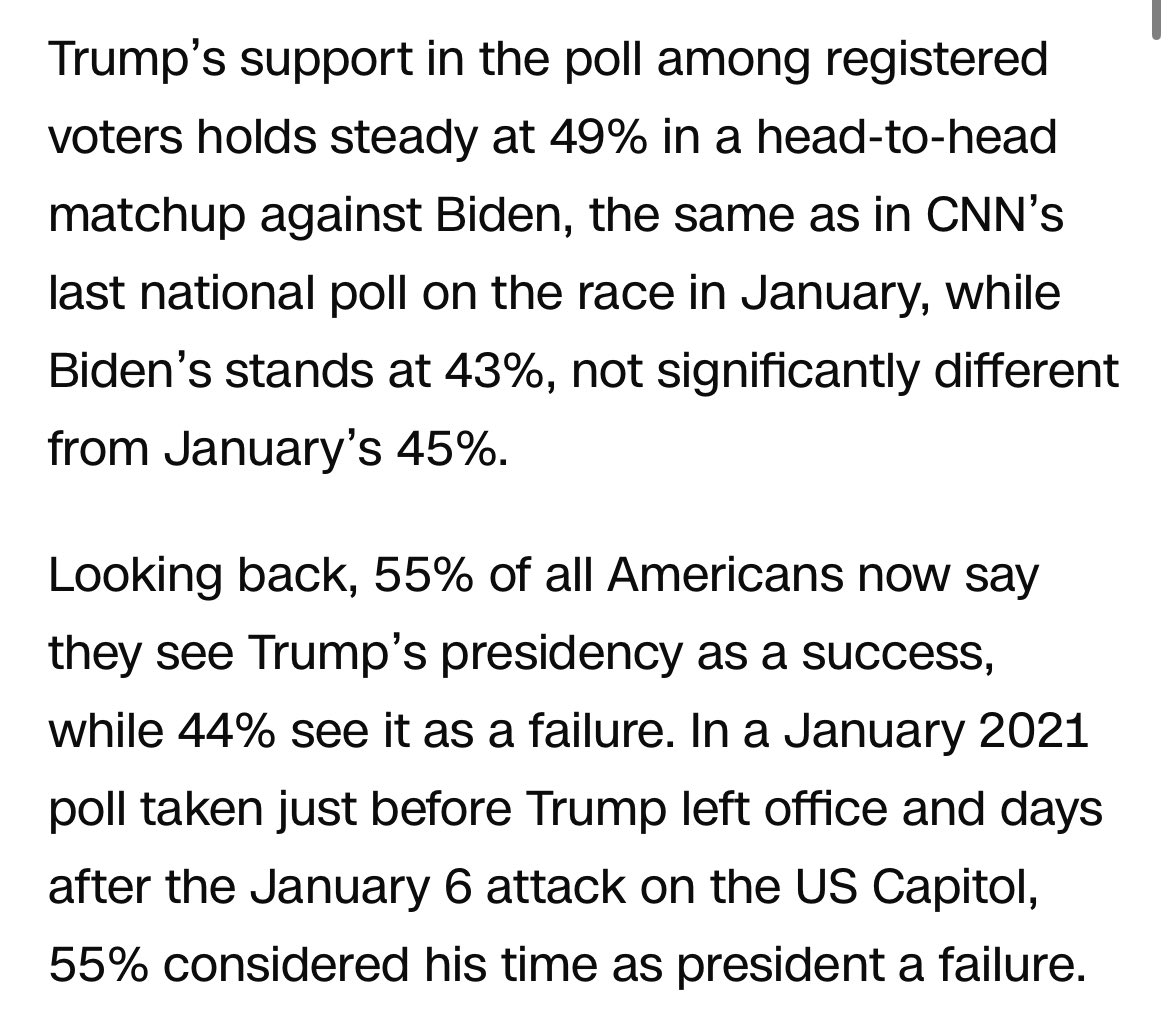 Latest CNN poll is not good for Biden.