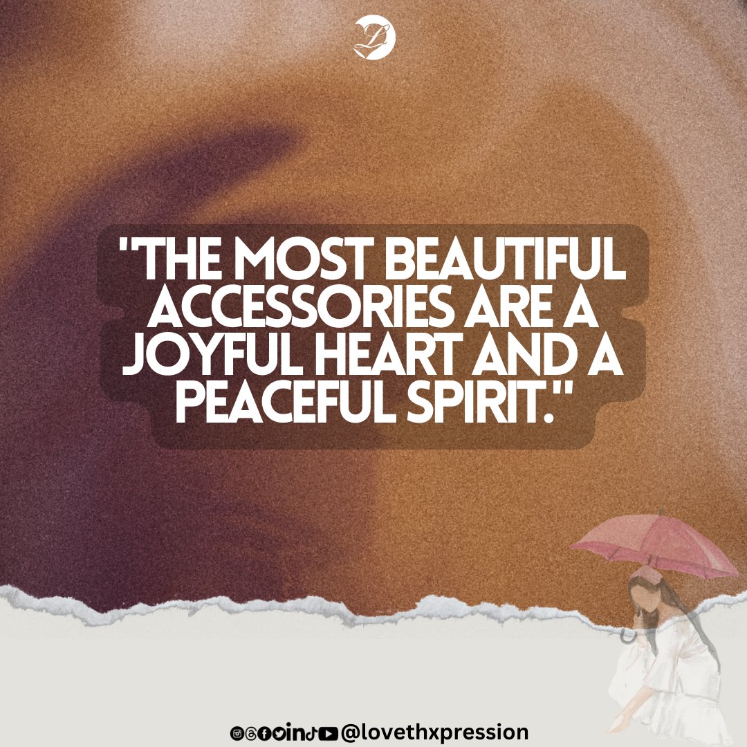 The most beautiful accessories are a joyful heart snd a peaceful spirit 📌

#lovethxpression #lxp #lovethiyonawan #Fashion #fashion quotes #fashiontips  #quotes #style #Christianfashion #bemore