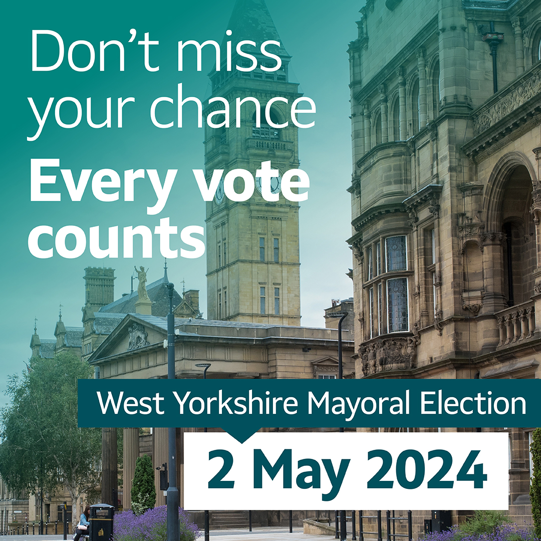 🗓️ Mark your calendars, elections are taking place in West Yorkshire on Thursday 2 May. 

Learn more about the elections and about the updated photo ID regulations for voting at WYelects.co.uk 
#WYelects