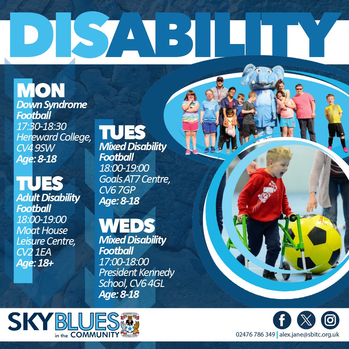 INCLUSION| If you have a child or know someone aged 8 to 18 living with a disability who is looking to get involved in sport. Come  and join in on our new #PLKicks Disability session on Wednesday's. Our session is free of charge and fully inclusive to everyone.
If you would like…