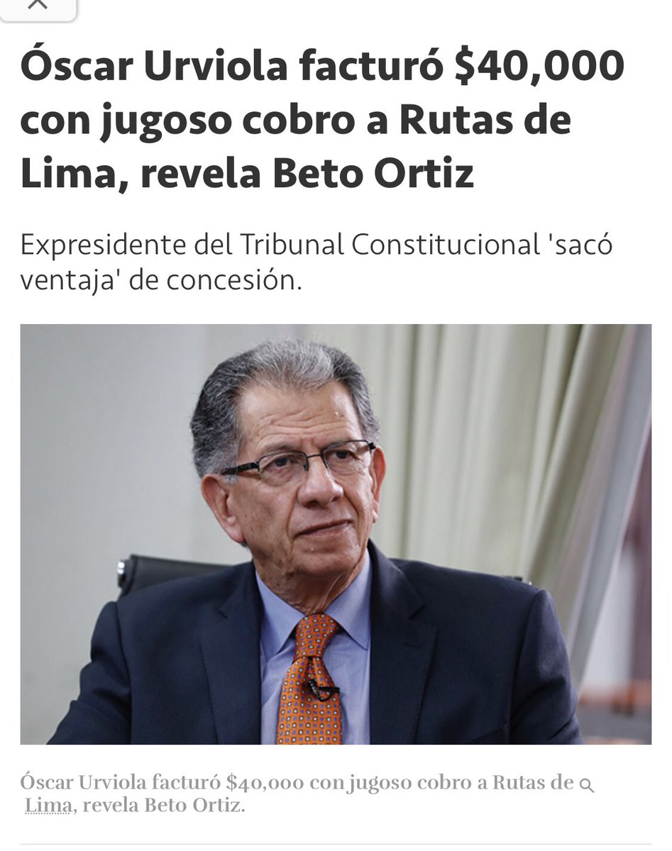 Orcar Urviola es un sicario del derecho, fue abogado de Keiko Fujimori en el ' fraude de castillo', integrante de la mafia de abogados ' constitucionalistas' , su opinión tiene precio como su moral.