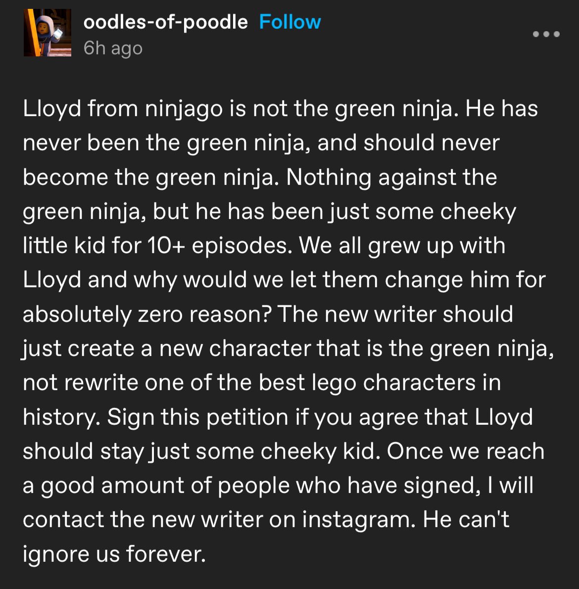 🧵collection of #savemyboycole petition copypastas because i cant escape them

#ninjago