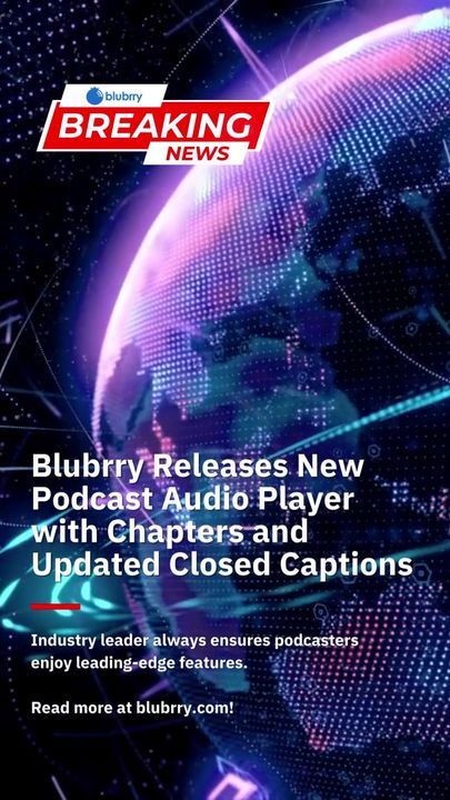 Launching our enhanced podcast audio player introduces chapters and upgraded closed captions, reinforcing our commitment to providing podcasters and listeners with advanced, user-friendly tools. Get started at bit.ly/3Qpf0pg! 

#Podcasting #Blubrry #hostedbyblubrry