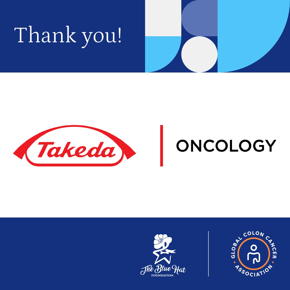 Thank you to the 2024 sponsor of Blue Hat Bow Tie for CRC Awareness, @TakedaOncology . Colorectal Cancer Awareness Month was a great success with local events held around the world, and more to come throughout the year! #bluehatbowtie