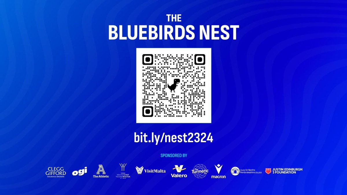 Voting for #TheBluebirdsNest 23/24 Awards closes this evening!⏳

🔹 Player of the Season
🔹 Unsung Hero of the Season
🔹 Young Player of the Season
🔹 Newcomer of the Season
🔹 Goal of the Season

👉 bit.ly/nest2324 or scan the QR code below!