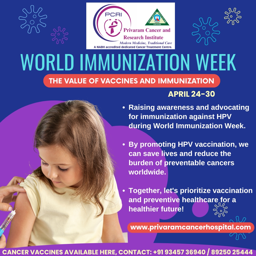World Immunization Week 
Raising awareness and advocating for immunization against HPV during World Immunization Week. By promoting HPV vaccination, we can save lives and reduce the burden of preventable cancers worldwide.
#WorldImmunizationWeek #VaccinesWork #HPVVaccines