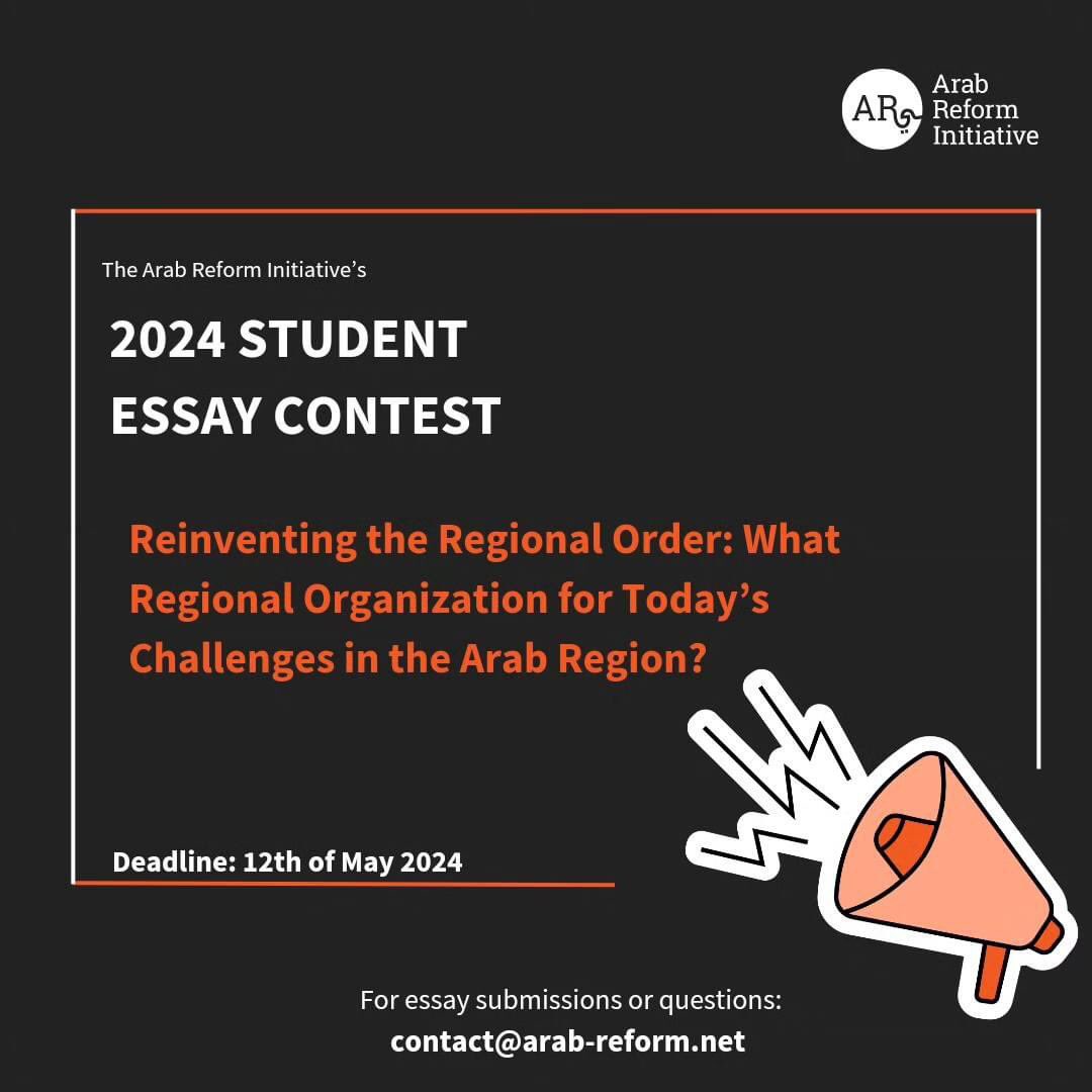 ARI’s 2024 Student Essay Contest The Arab region faces complex challenges such as wars, mass displacement, and governance issues, and there is an urgent need for regional solutions in light of the failure of regional bodies such as the Arab League and the Gulf Cooperation…