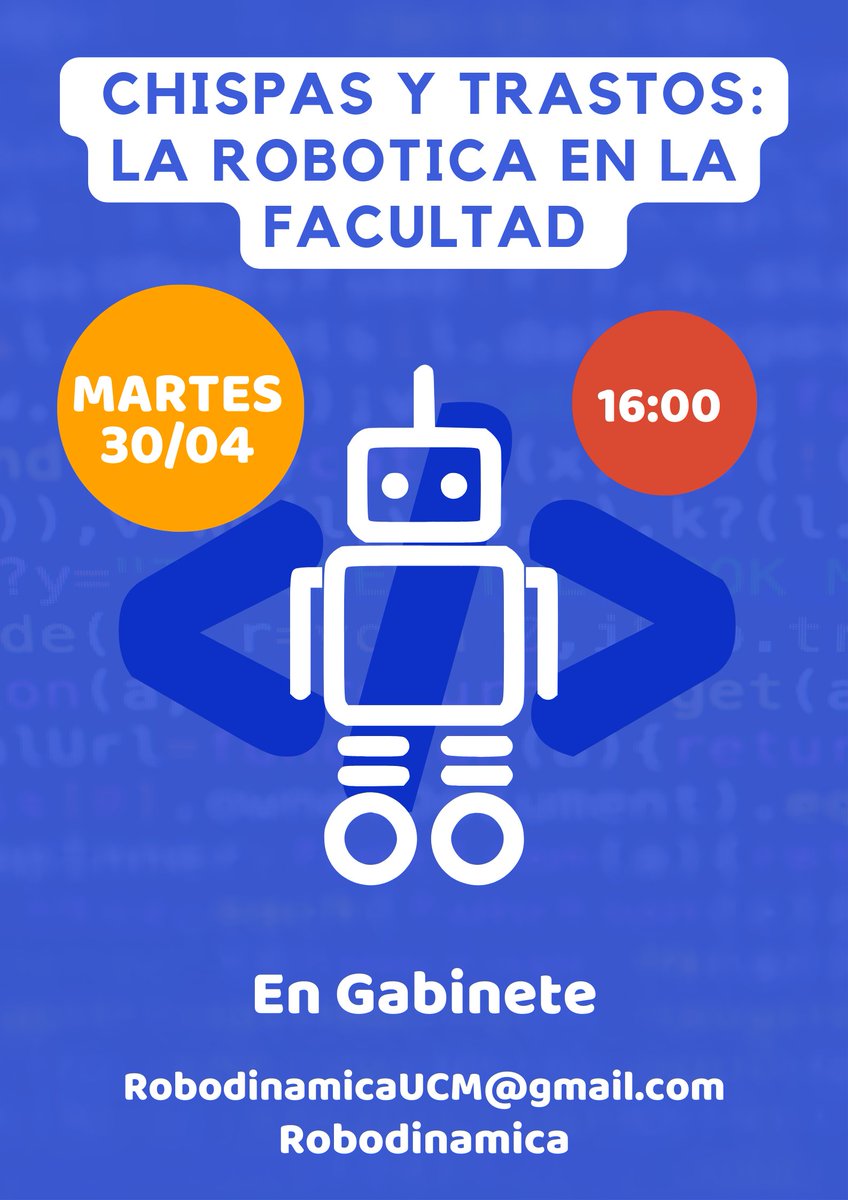 Mañana podéis pasaros por gabinete a ver robotitos y cosas que se mueven.