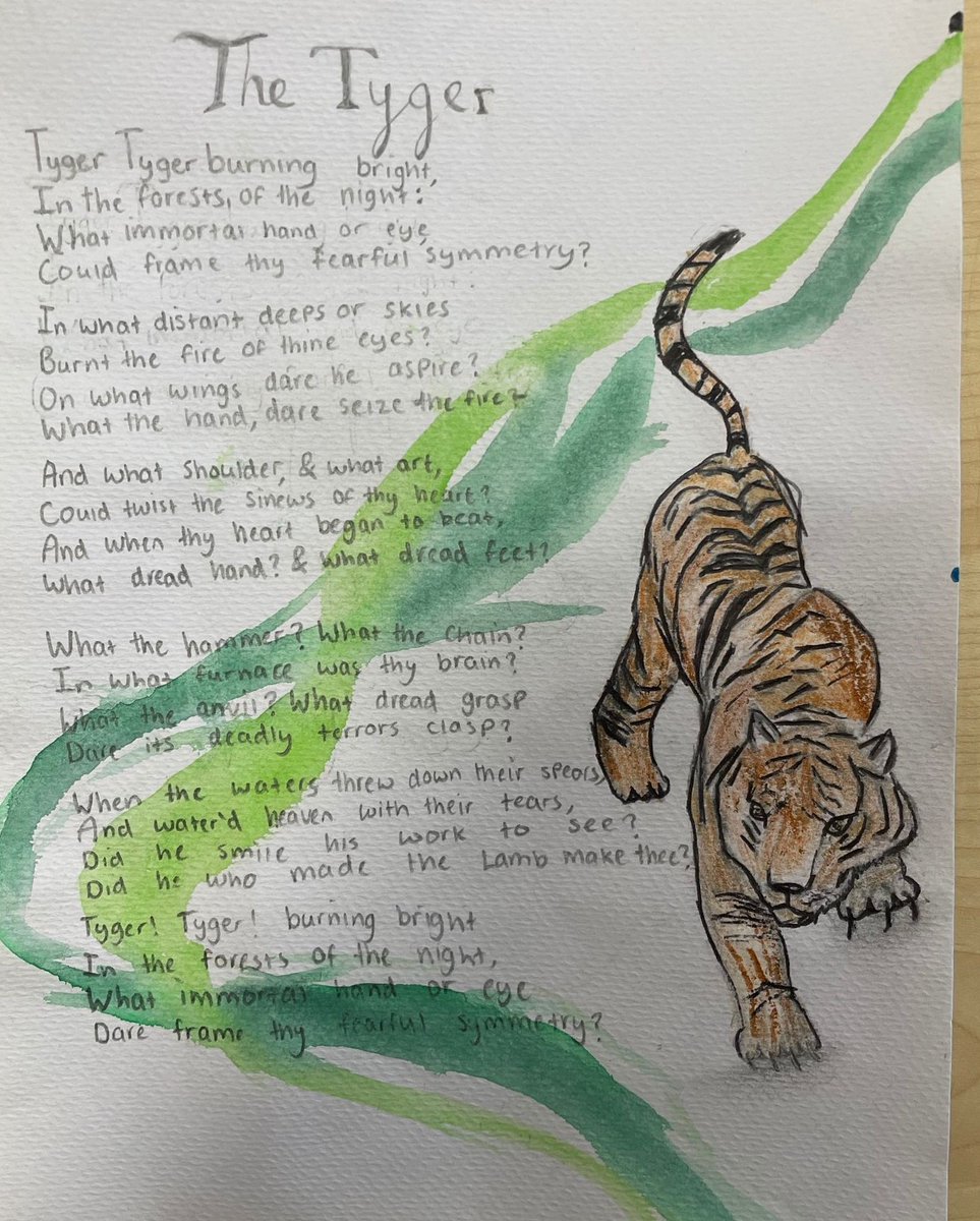 Some amazing work from  Miss Monia's year 8 group! Such a great effort creating these pieces linked to our Romantic Poetry unit. #educationalexcellence