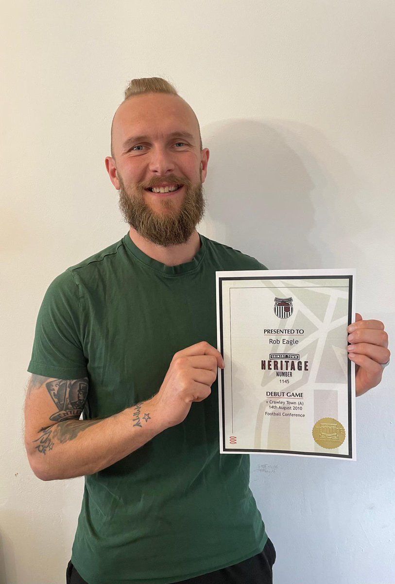 Big thank you to <a href="/MarinerMen/">MarinerMen</a> and <a href="/GTFCHeritage/">GTFCHeritage</a> for getting in contact with me. Happy to always be part of history with a fantastic club 🙌🏻⚽️🔥 <a href="/officialgtfc/">Grimsby Town F.C.</a>