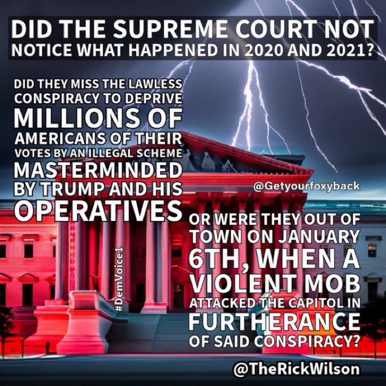 Did they notice? Of course. Remember, the wife of one of them was directly involved. The only question is...
Do they care? 
#USDemocracy #DemVoice1