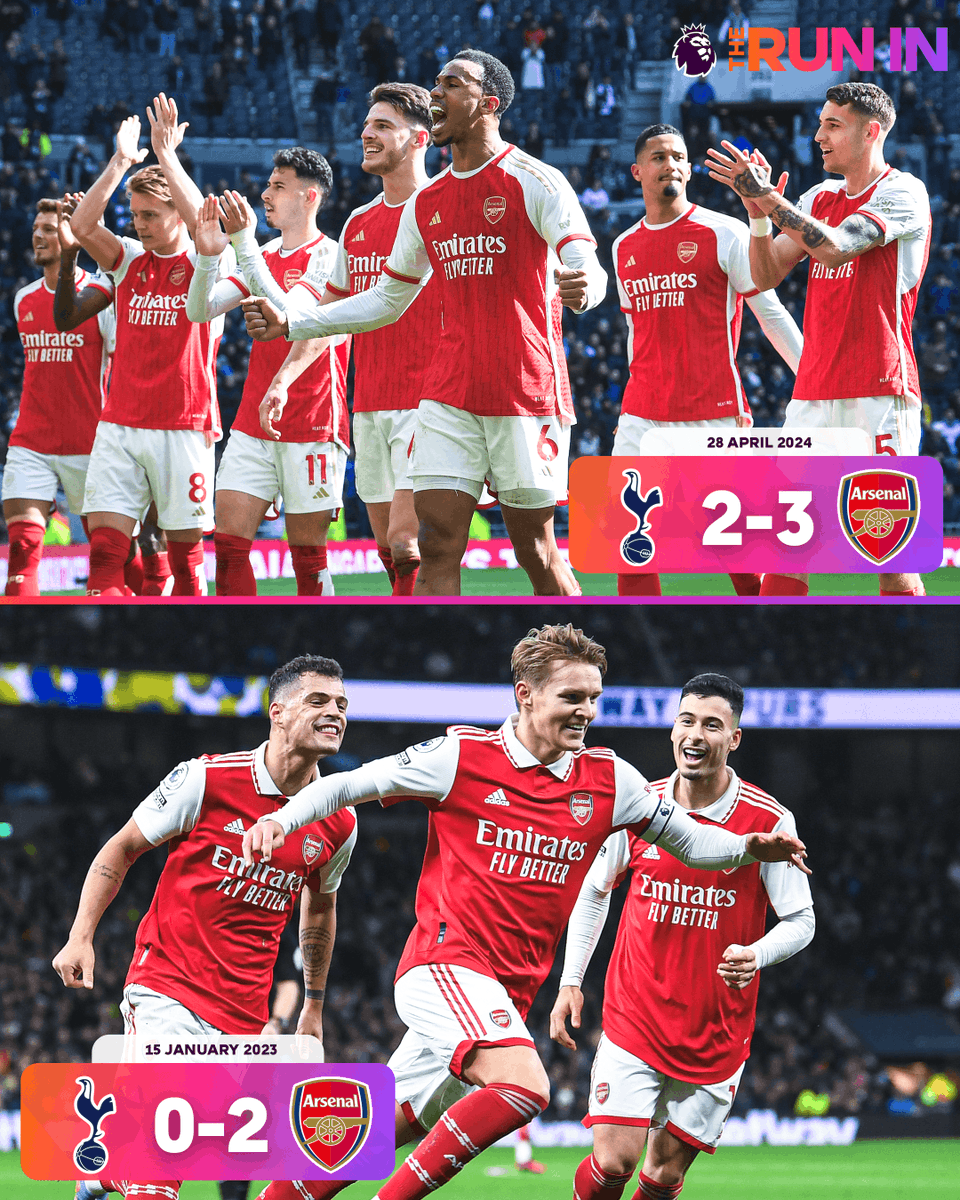 Arsenal have won consecutive Premier League away matches at Spurs for the first time! 👊