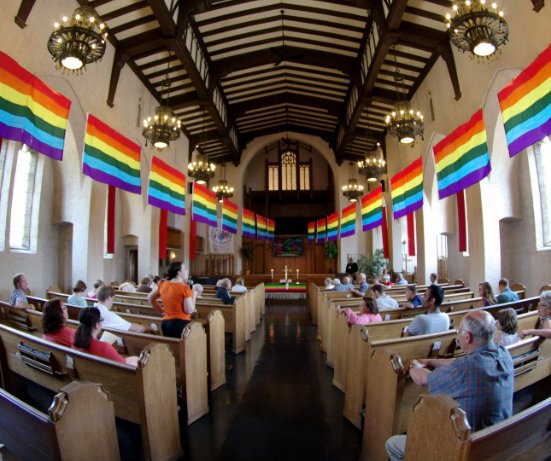 Do you agree that LGBT flags  be banned from being hung at Church？

YES or NO