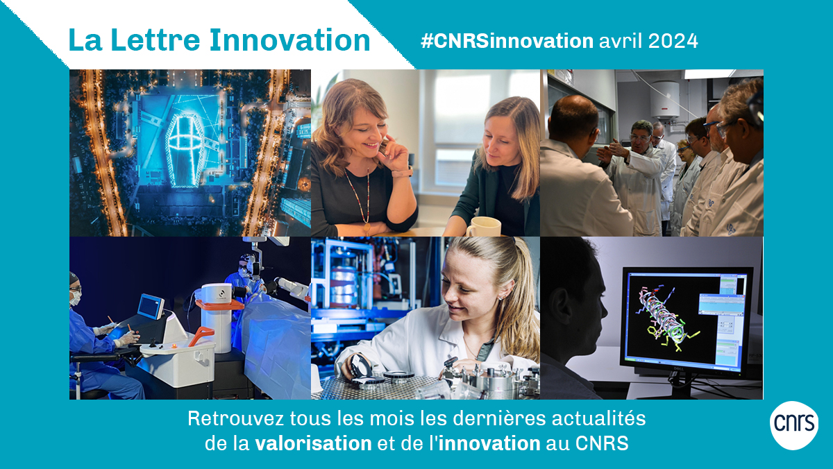 #CNRSinnovation 💡 La nouvelle lettre innovation du CNRS est sortie ! Laboratoires communs, start-up, brevets, événements... Retrouvez tous les mois les dernières actualités de la #valorisation et de l'#innovation au @CNRS. ➡️ cnrs.fr/fr/la-lettre-i…