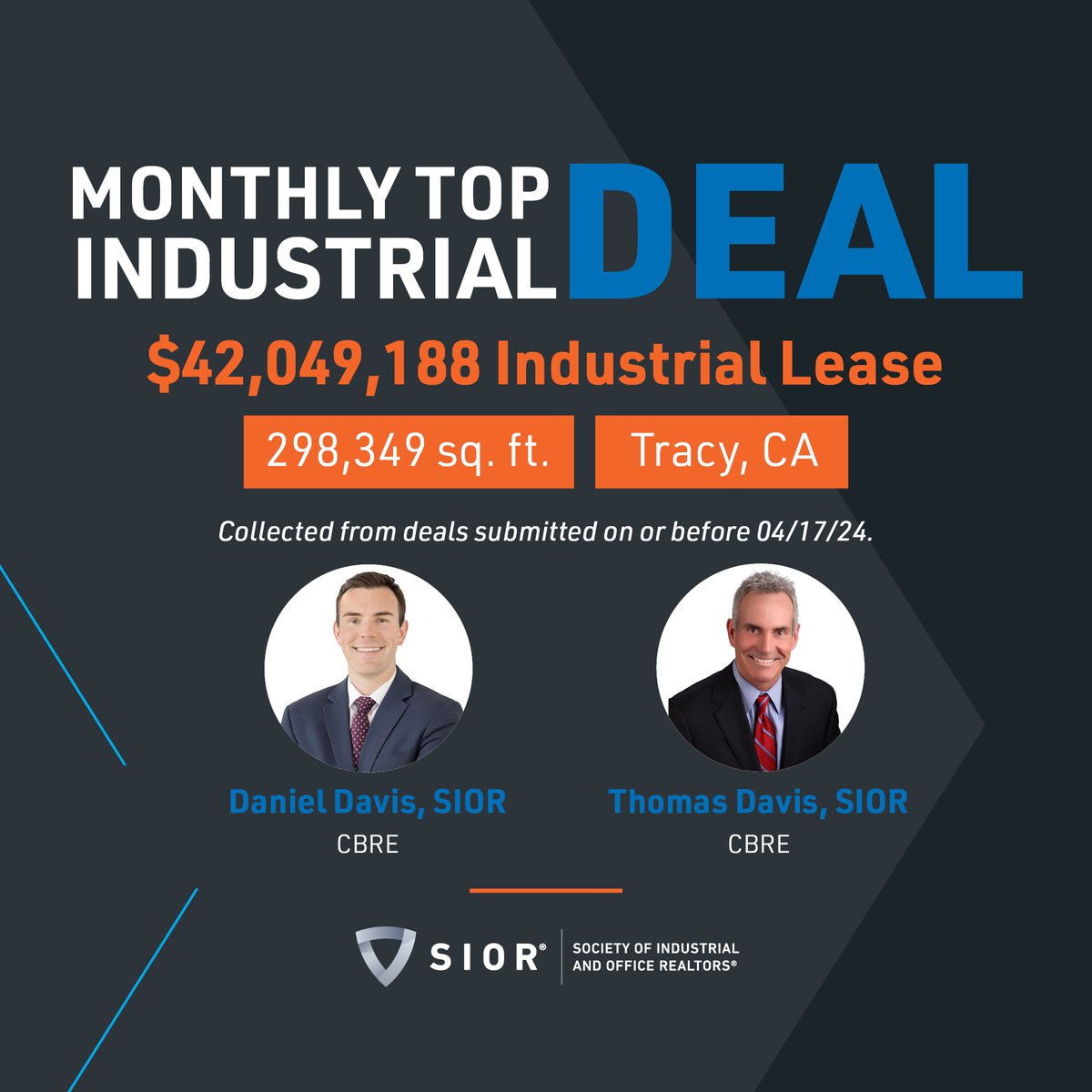 The numbers speak for themselves... A big congratulations to the dream team—Daniel Davis, SIOR, & Thomas Davis, SIOR—for their outstanding efforts in successfully securing a $42M #industrial #lease in sunny California! Exceptional work! Submit your deals: hubs.ly/Q02vk6TM0